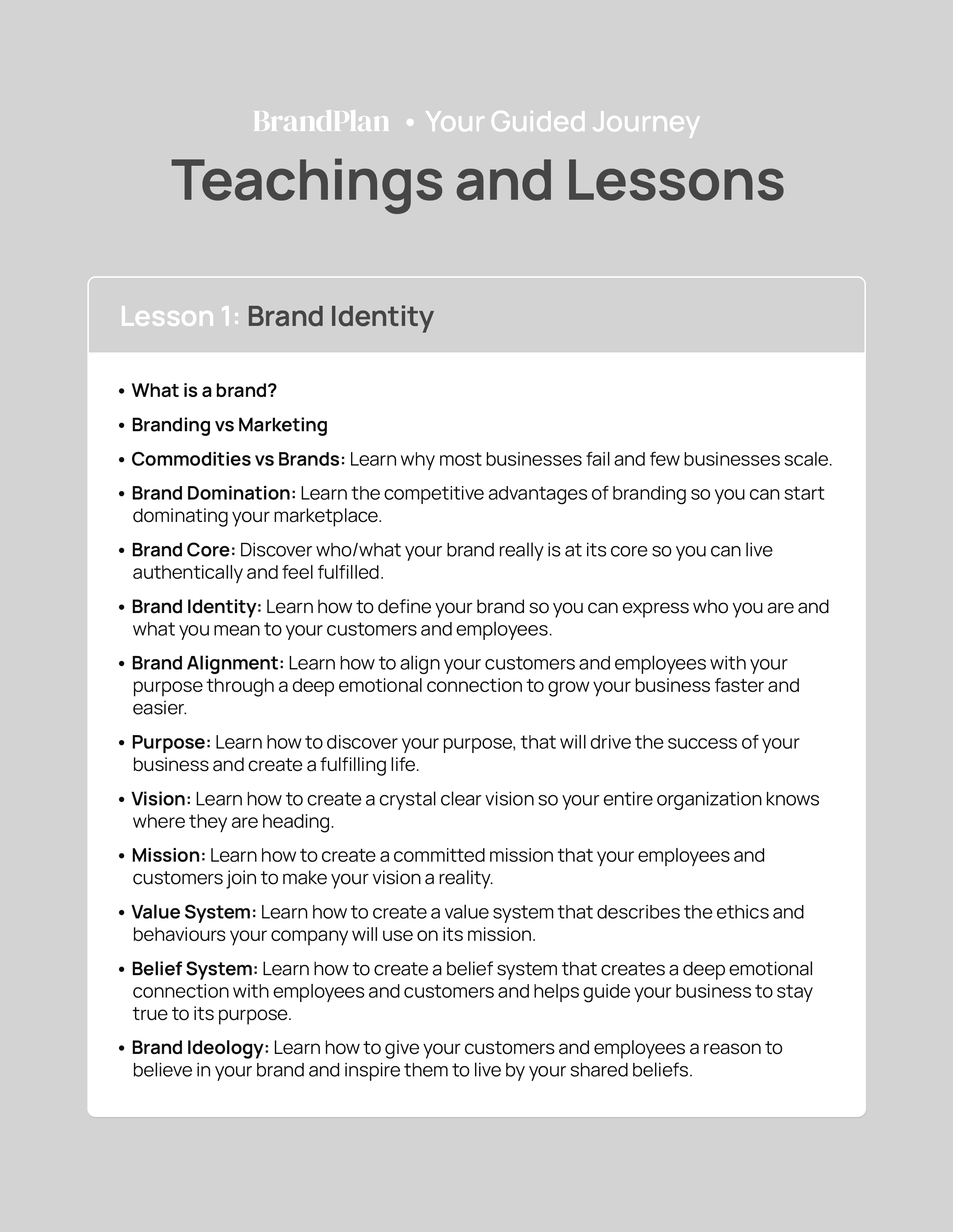 BrandPlan - Your Guided Journey - Page 2