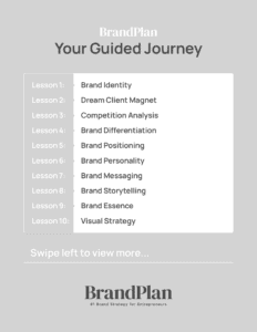BrandPlan - Your Guided Journey p1 (Swipe Left...)
